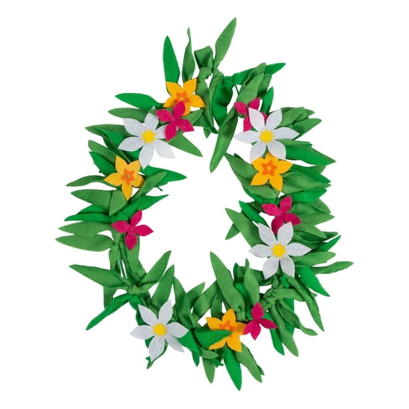 Luau Fleece Tie Lei Craft Kit - Makes 3