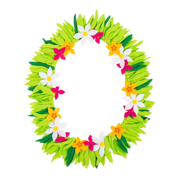 Luau Fleece Tie Lei Craft Kit - Makes 3