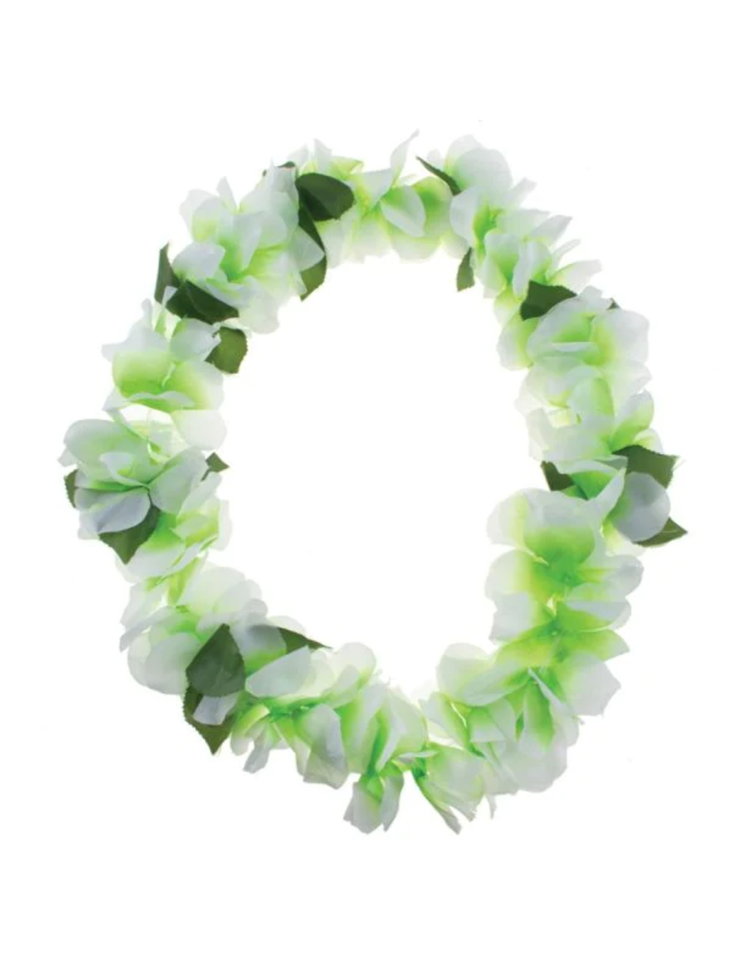 Luau Green White Flower Lei