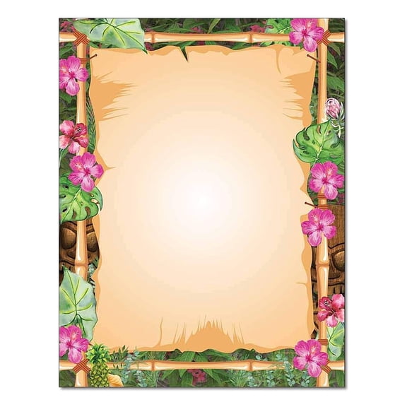 Luau Letterhead Sheets - 8.5" x 11" - 25 Sheets (olh95025)