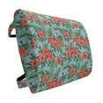 thumbnail image 1 of Luau Lumbar Pillow, Exotic Summer Bouquet Design with Hibiscus Flourish Aloha Botanical, Soft Back Cushion for Office Chairs with Adjustable Straps, 14" x 13", Vermilion Pale Blue, by Ambesonne, 1 of 7