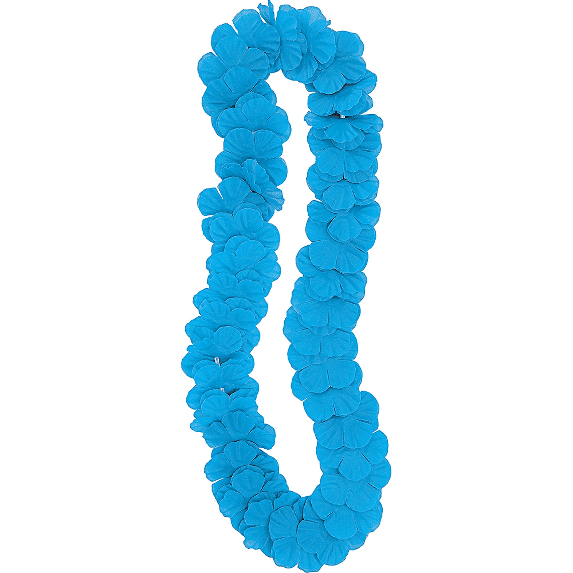 Luau Party Flower Lei, 42 in, Teal, 1ct