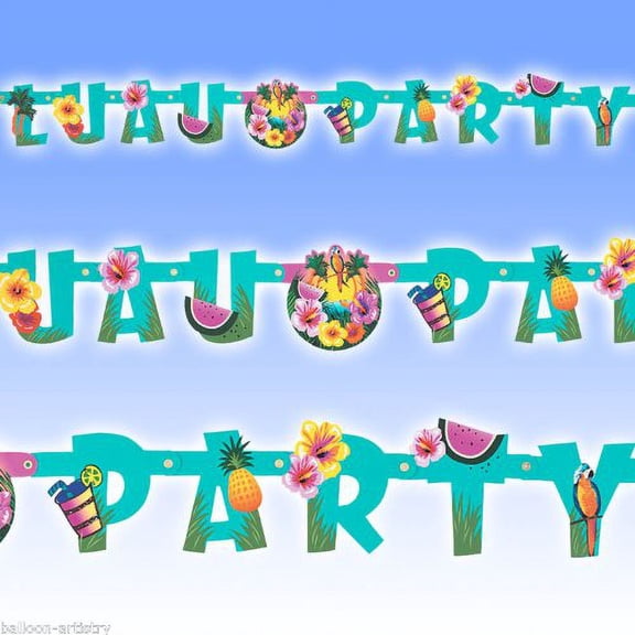 Luau Party Jointed Banner