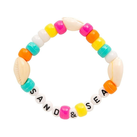 Luau Party Shell Bracelet Craft Kit - Makes 12