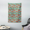 thumbnail image 1 of Luau Tapestry, Exotic Summer Bouquet Design with Hibiscus Flourish Aloha Botanical, Wall Hanging for Bedroom Living Room Dorm Decor, 40W X 60L Inches, Pale Blue Vermilion Green, by Ambesonne, 1 of 2