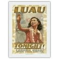 thumbnail image 1 of Luau Tonight - Lahaina Wharf Hawaii - Hawaiian Hula Dancer - Vintage Travel Poster by Wade Koniakowsky - Japanese Unryu Rice Paper Art Print (Unframed) 18 x 24 in, 1 of 4