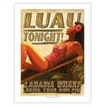 thumbnail image 1 of Luau Tonight - Lahaina Wharf Maui Hawaii - Hawaiian Girl - Vintage Travel Poster by Wade Koniakowsky - Bamboo Fine Art 290gsm Paper (Unframed) 17x22in, 1 of 4