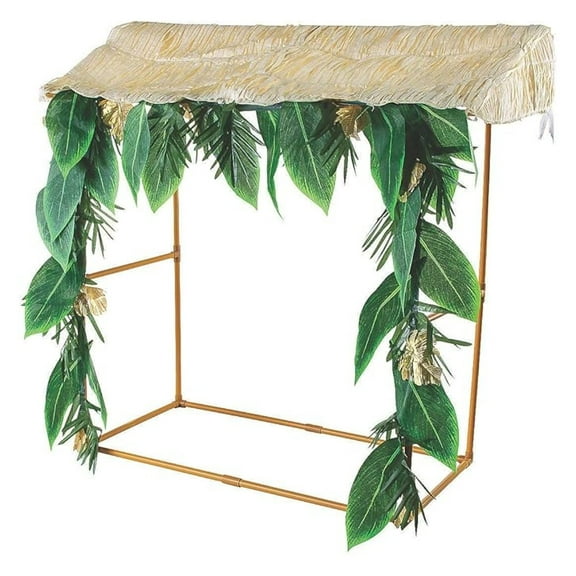 Luau Tropical Tiki Hut and Bar - 4 Feet x 5 Feet - Luau, Pool, Beach and Hawaiian Party and Bar Decor - 1 Piece
