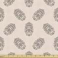 thumbnail image 1 of Luau Upholstery Fabric by the Yard, Pattern of Hawaiian Ethnic Tiki Basic Influences for an Exotic Party, Decorative Fabric for DIY and Home Accents, 10 Yards, Warm Taupe Champagne by Ambesonne, 1 of 4