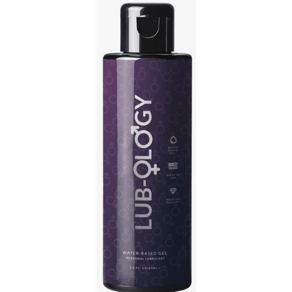 Lub-Ology Premium Water Based Lubricant - Long Lasting Gel Formula Personal Lube 3 Ounce- Made in USA - Vegan Friendly