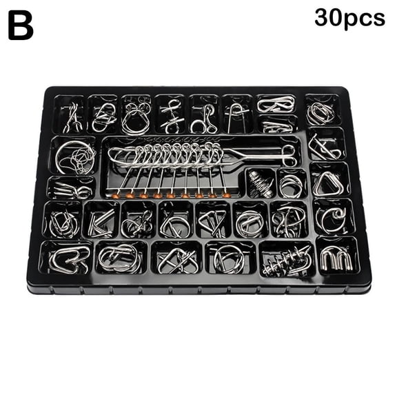 Luban Lock Metal Wire Puzzle, Classic Brain Teaser IQ Game, Challenging Disentanglement Lock for Leisure & Collection