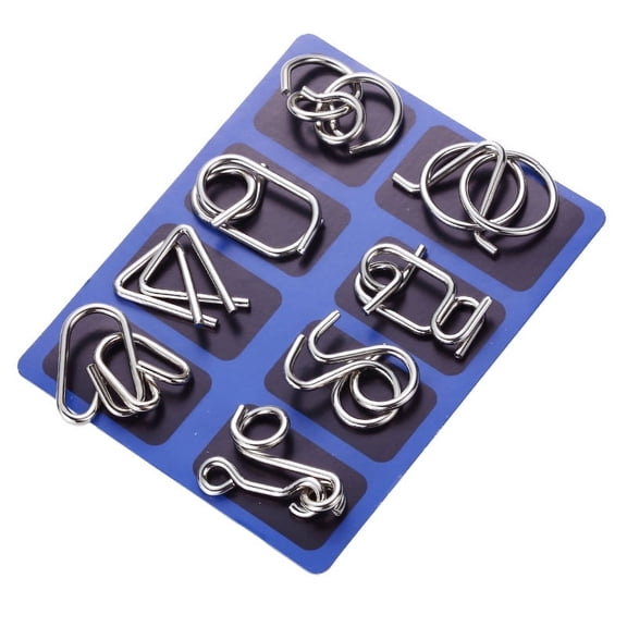 Luban Lock Metal Wire Puzzle, Classic Brain Teaser IQ Game, Challenging Disentanglement Lock for Leisure & Collection