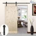 thumbnail image 1 of Lubann Classic J-Style Sliding Wood Track Kit Barn Door Hardware, 1 of 6