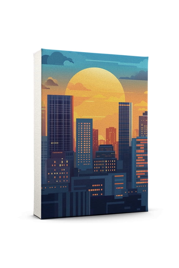 Lubbock Canvass Vintage, Texas Travel Prints Wall Art, Lubbock Travel Canvas, Texas Travel Colorful Canvas - 100AZ802