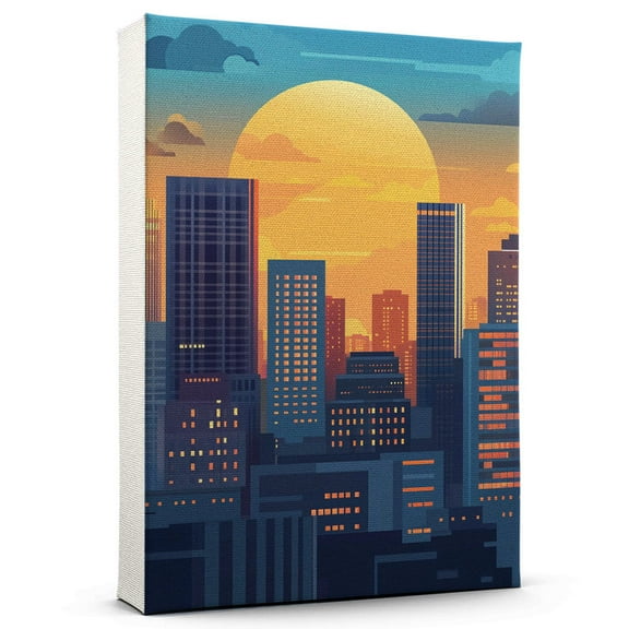 Lubbock Canvass Vintage, Texas Travel Prints Wall Art, Lubbock Travel Canvas, Texas Travel Colorful Canvas - 100AZ802