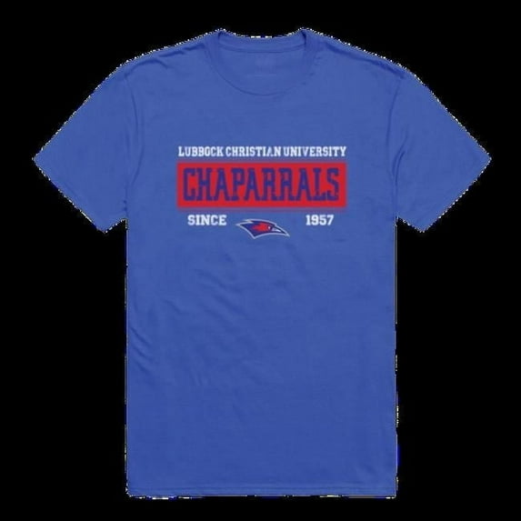 Lubbock Christian University Chaparral College Established T-Shirt, Royal - Large