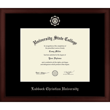 Lubbock Christian University Diploma Frame, Document Size 11" x 8.5"