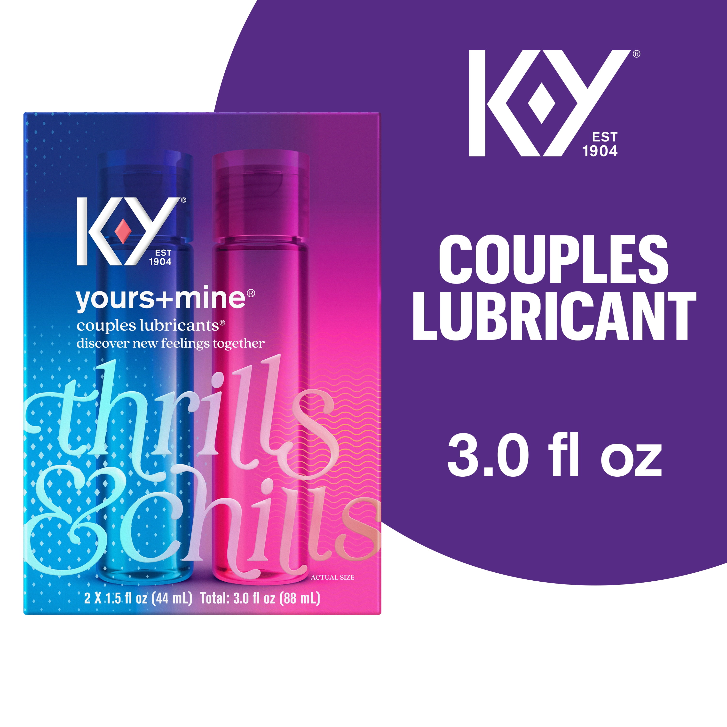 Pleasure　Yours　Stimulant,　Paraben　Lube　Thrills　Tingling　Warming　Mine　Personal　Free,　Women,　Adult　Friendly　oz　Men,　Arousal　Moisturizer,　Enhancer,　Toy　Couples,　K-Y　Vaginal　for　fl　Lubricant　Chills