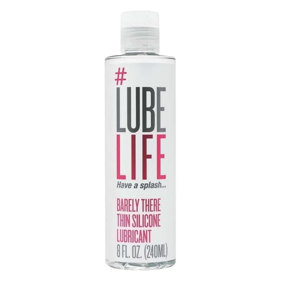 LubeLife Thin Silicone Based Personal Lubricant for Men, Women and Couples, 8 fl oz