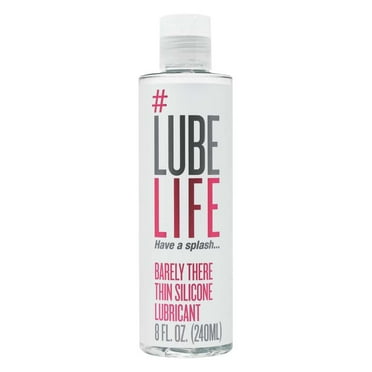 Lube Life Thin Silicone Based Personal Lubricant for Men, Women and Couples, 8 Fl Oz