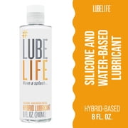 LUBELIFE Silicone and Water-Based Personal Lubricant, Hybrid Formula for Adult Use, 8 fl oz