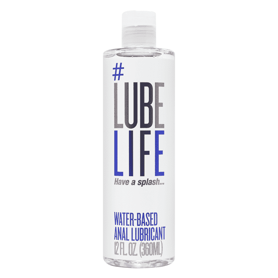 LubeLife Water Based Anal Lubricant, Lube for Men, Women and Couples, 12 fl oz