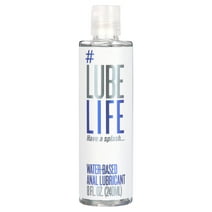 Lube Life Water Based Anal Lubricant, Personal Backdoor Lube for Men, Women and Couples, 8 fl oz