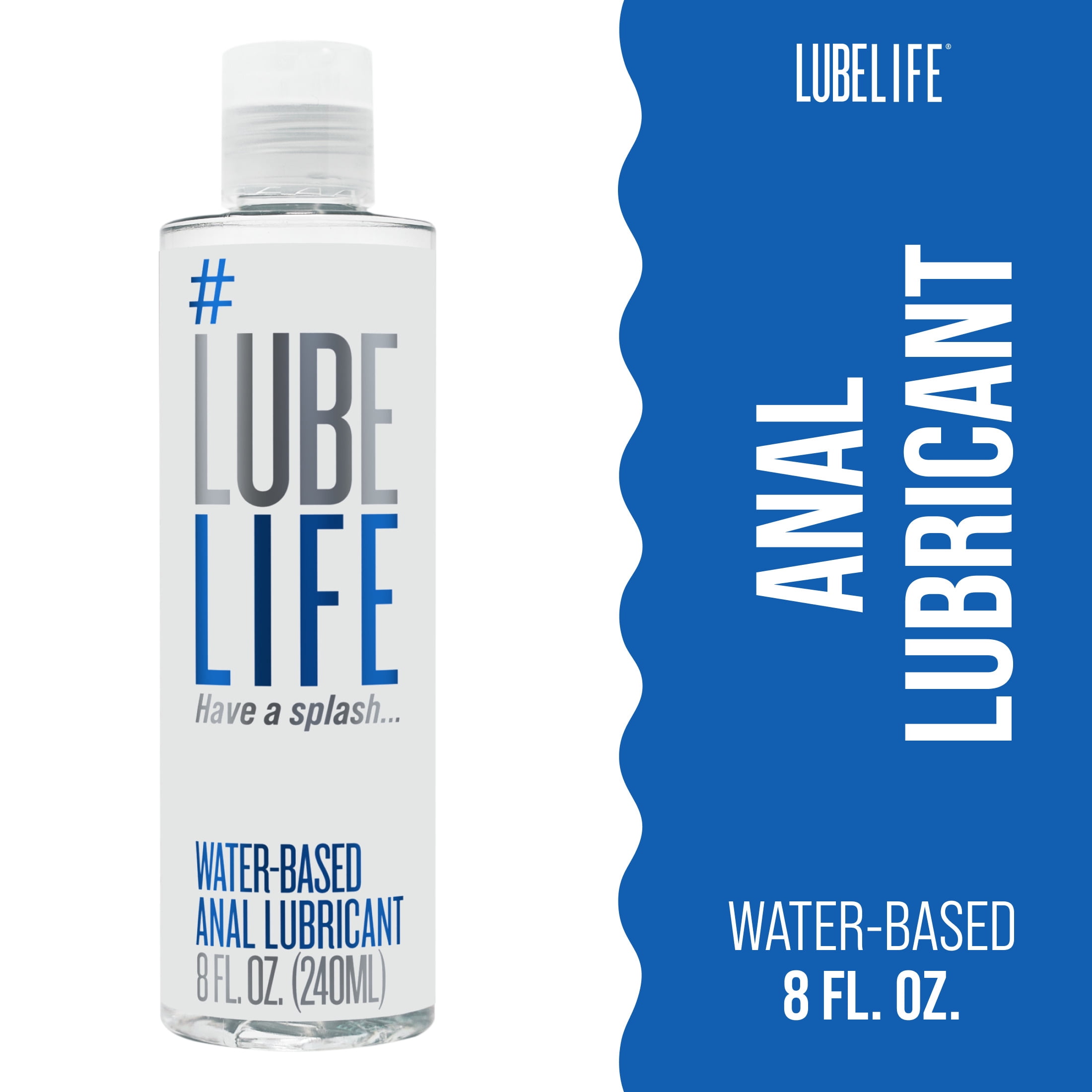 LUBELIFE Water-Based Anal Lube, Non-Sticky and Easy Clean Personal Lubricant For Sex, 8 fl oz