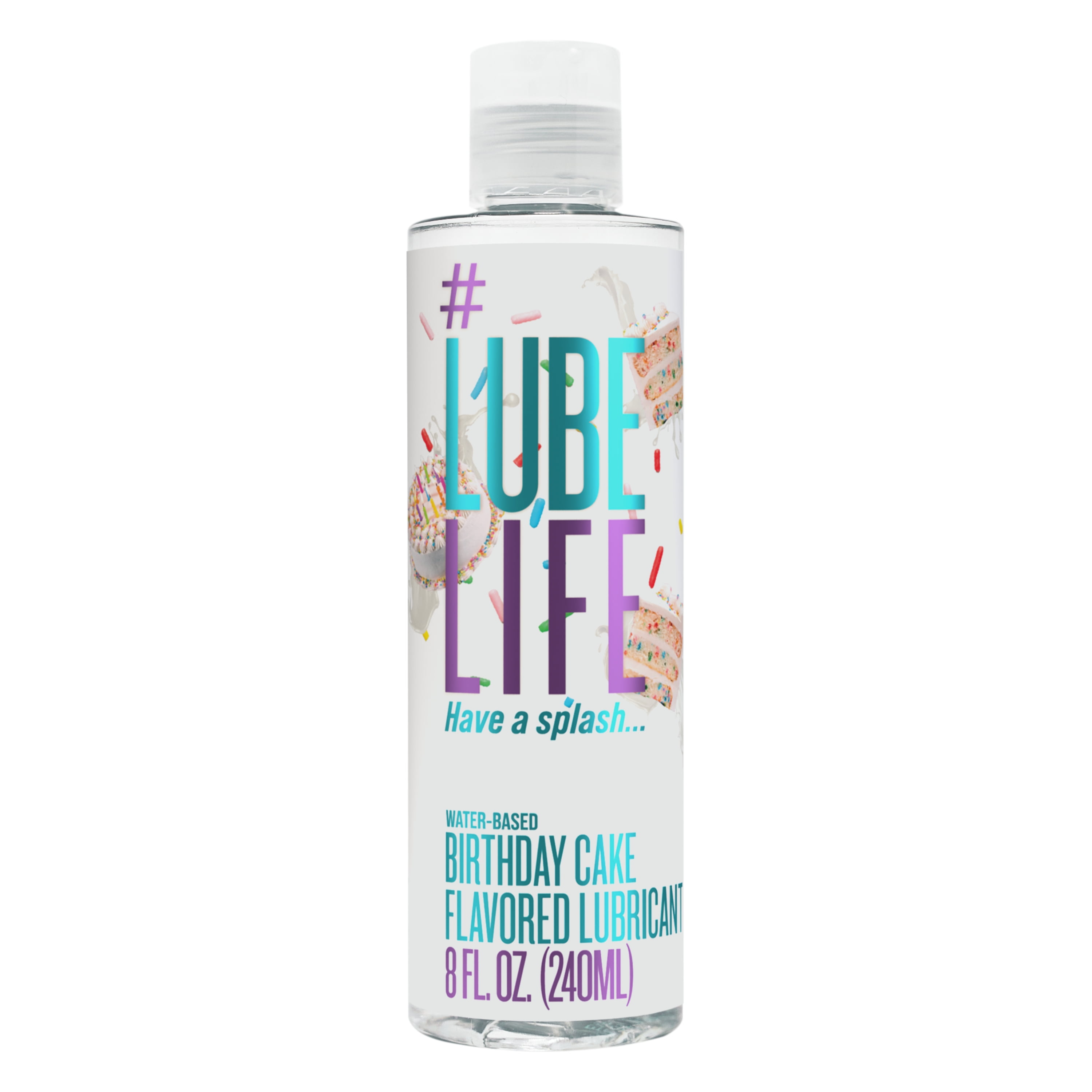 Lube Life Water-Based Cotton Candy Flavored Lubricant, Personal Lube for Men, Women and Couples, Made Without Added Sugar, 8 fl oz
