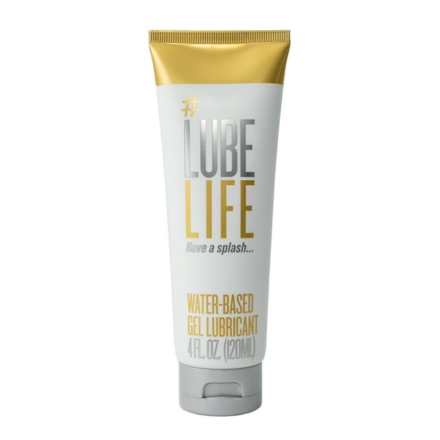 Lube Life Water Based Gel Lubricant for Men, Women and Couples, 4 fl oz