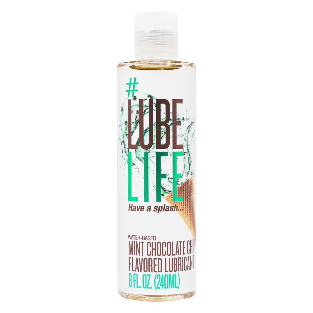 Lube Life Water Based Mint Chocolate Chip Flavored Lubricant, 8 fl oz - image 1 of 7