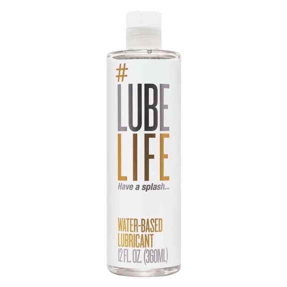LubeLife Silky Smooth Long Lasting Wet Toy Compatible Water-Based Lubricant, 12 fl oz
