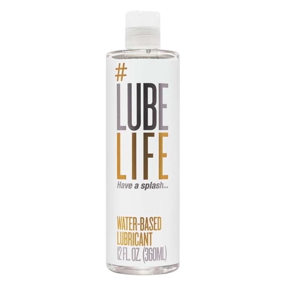 LubeLife Silky Smooth Long Lasting Wet Toy Compatible Water-Based Lubricant, 12 fl oz