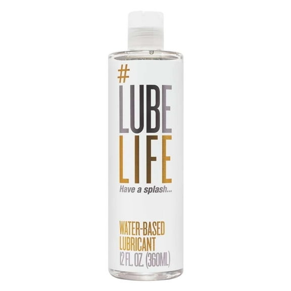 LubeLife Silky Smooth Long Lasting Wet Toy Compatible Water-Based Lubricant, 12 fl oz