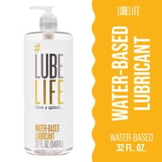 LUBELIFE Water-Based Lubricant, Non-Staining and Easy Clean Personal Lube, Toy-Safe, 32 fl oz