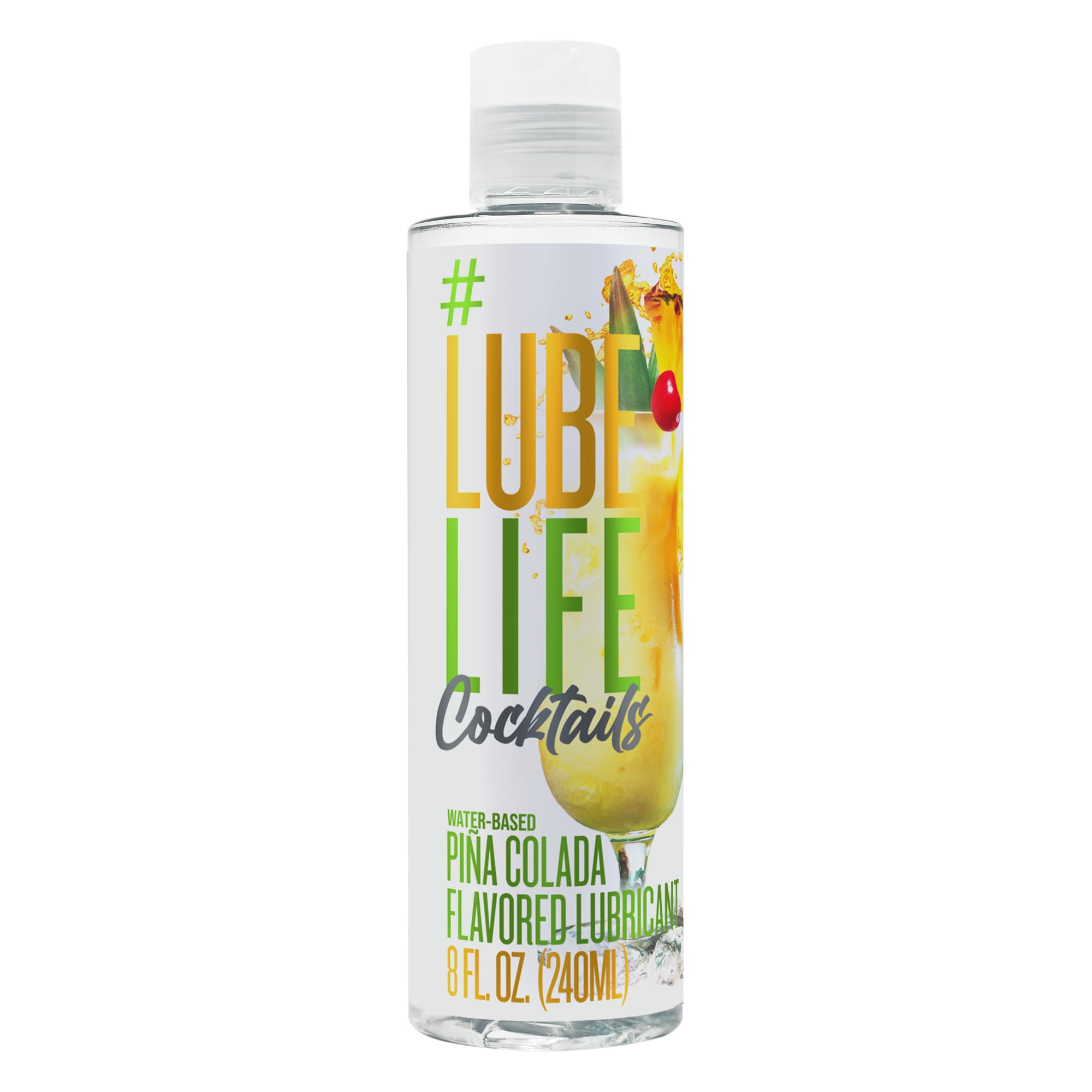 Lube Life Water-Based Pia Colada Flavored Lubricant Personal Lube for Men Women and Couples Made Without Added Sugar 8 fl oz, 8.00 fl oz (Pack of 1)