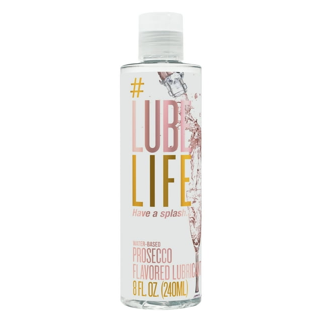 Lube Life Water Based Prosecco Flavored Lubricant for Men, Women and