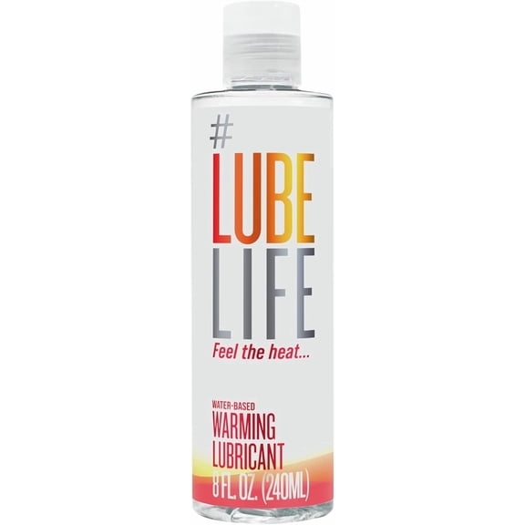 LUBELIFE Water-Based Warming Lubricant For Sex, Non-Staining Intimate Lubricant, 8 fl oz