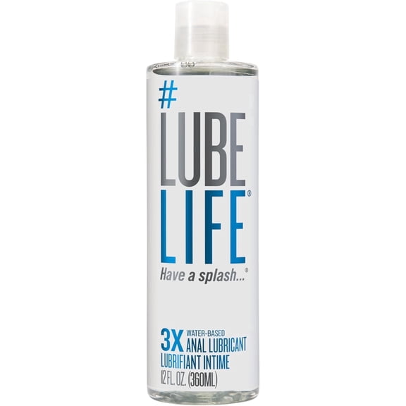 LUBELIFE 3X Anal Lube Extra Thick Water-Based Lubricant For Sex, Non-Sticky and Easy Clean, 12 fl oz