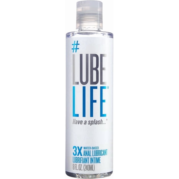 LUBELIFE 3X Anal Lube Extra Thick Water-Based Lubricant For Sex, Non-Sticky and Easy Clean, 8 fl oz