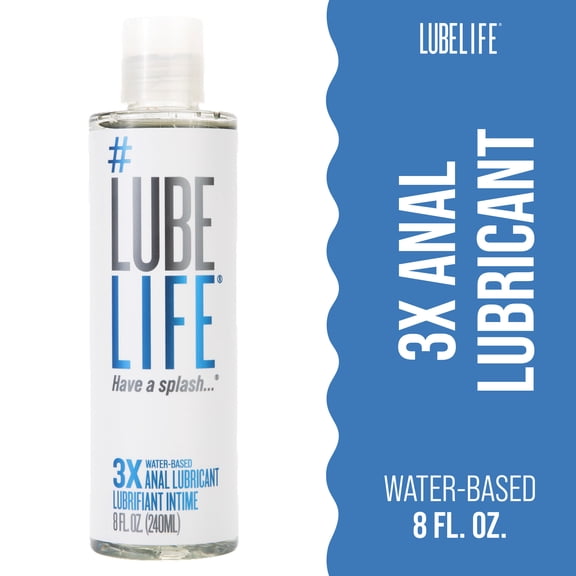 LUBELIFE 3X Anal Lube Extra Thick Water-Based Lubricant For Sex, Non-Sticky and Easy Clean, 8 fl oz