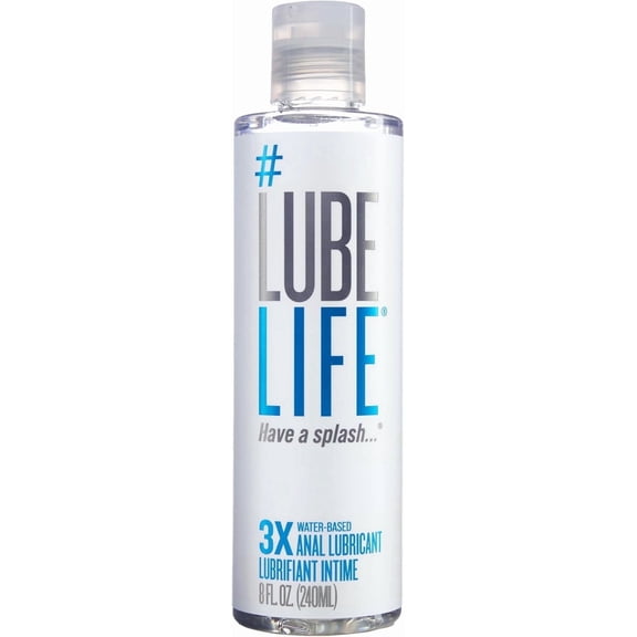 LUBELIFE 3X Anal Lube Extra Thick Water-Based Lubricant For Sex, Non-Sticky and Easy Clean, 8 fl oz