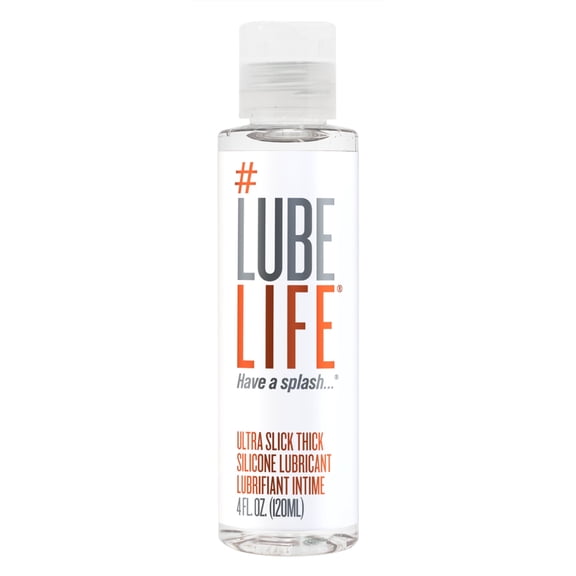 LubeLife Ultra Thick Silicone-Based Lubricant, Lube for Men, Women and Couples, 4 fl oz