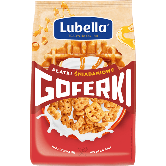 Lubella breakfast cereal Classic Mini Waffles -400g/14 oz