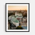 thumbnail image 1 of Over Lublin 03 - Lublin Lubelskie Poland Photography City Architecture Skyline Sunset Scenic Travel Poster Vintage Black Framed Wall Art Print 11 x 14 inches, 1 of 4