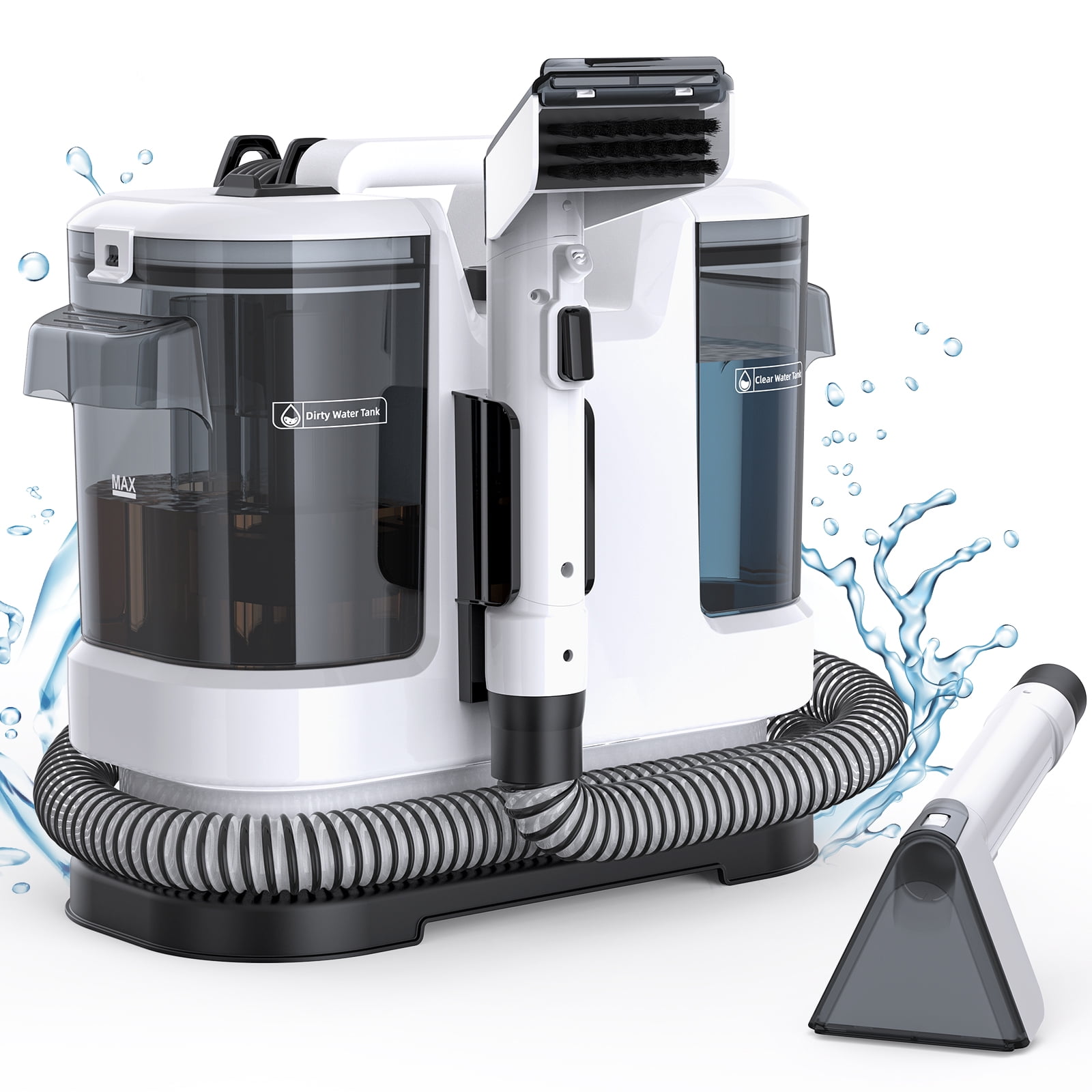 Lubluelu 13500PA Powerful Suction Spot Cleaner Machine, Handheld Upright Vacuum with Multi-Function Tools, Dual Water Tank Design, Space-saving Design, 3-Action Cleaning, for Rugs, Pets, Car Seats, S