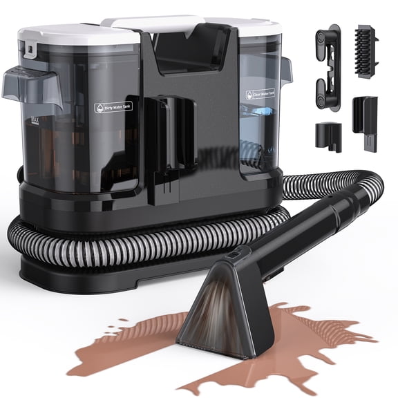 Lubluelu 16500PA Powerful Suction Spot Cleaner Machine, Handheld Upright Vacuum with Multi-Function Tools, Dual Water Tank Design, Space-saving Design, 3-Action Cleaning, for Rugs, Pets, Car Seats