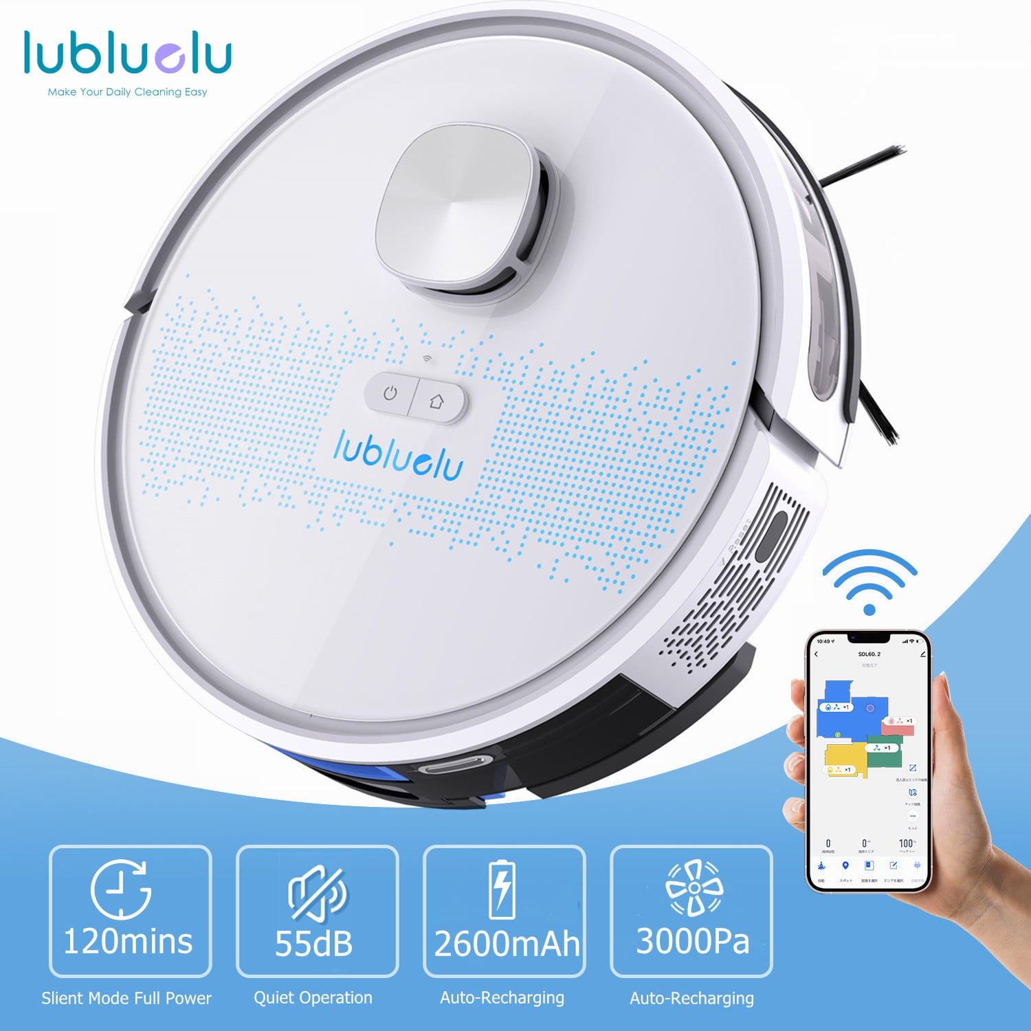 【landa】お掃除ロボット Lubluelu Amazon.com - Lubluelu Robot Vacuum Self Emptying,Hands-Free