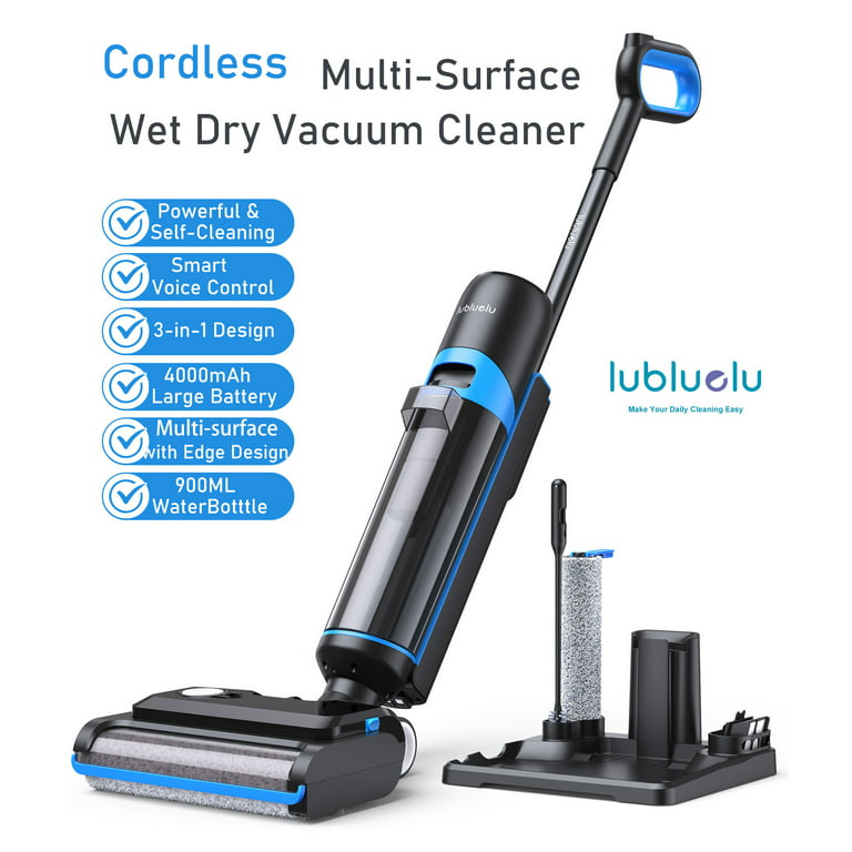 Lubluelu Smart Cordless Wet Dry Vacuum Cleaner Floor Washer with Voice  Assitant, LED Screen Multi-Surface Vacuum Mop All in One One-Step  Self-Cleaning 