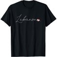 thumbnail image 1 of Lubnan Simple Love Lebanese Flag Heart on Lebanon T-Shirt, 1 of 4